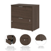 Bestar Gemma Filing Cabinet, Antigua 107630-000052